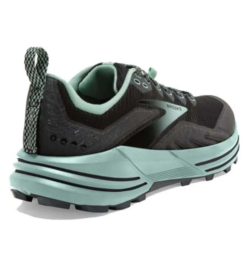 Brooks Women's Cascadia 16 Wide - Ebony/Yucca-3